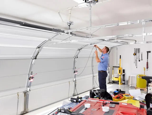 Garage door cable repair service by Ledyard Garage Door Repair in Ledyard